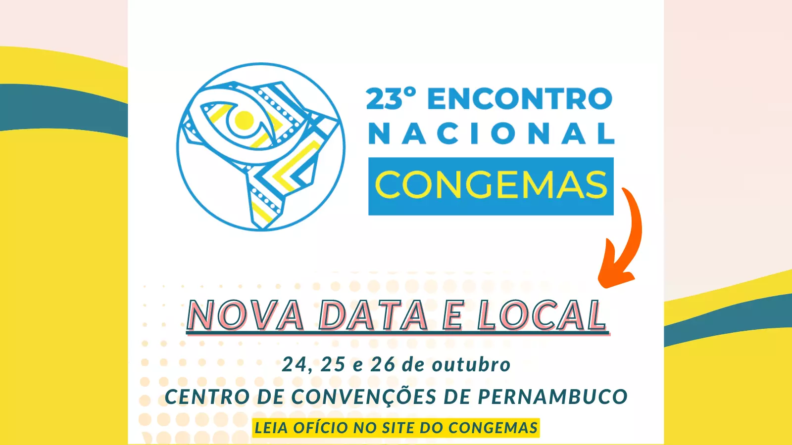 Alteração de data e local do 23º Encontro Nacional do CONGEMAS
